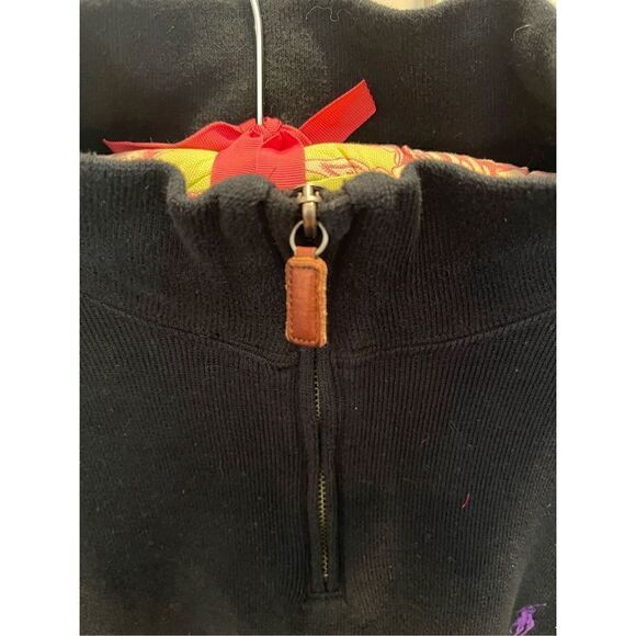 Polo Ralph Lauren Men’s 1/4 Zip Navy Pullover Sz XL Long Sleeve - Picture 5 of 11